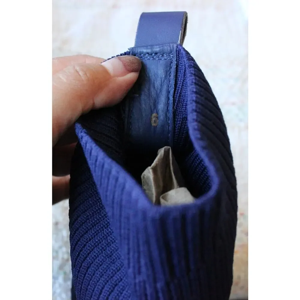 Everlane Blue Glove Reknit Knit Ribbed Sock Boots Size 6